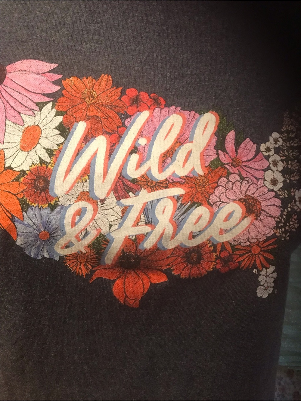 Wild & Free Floral Graphic Tee - Multicolor